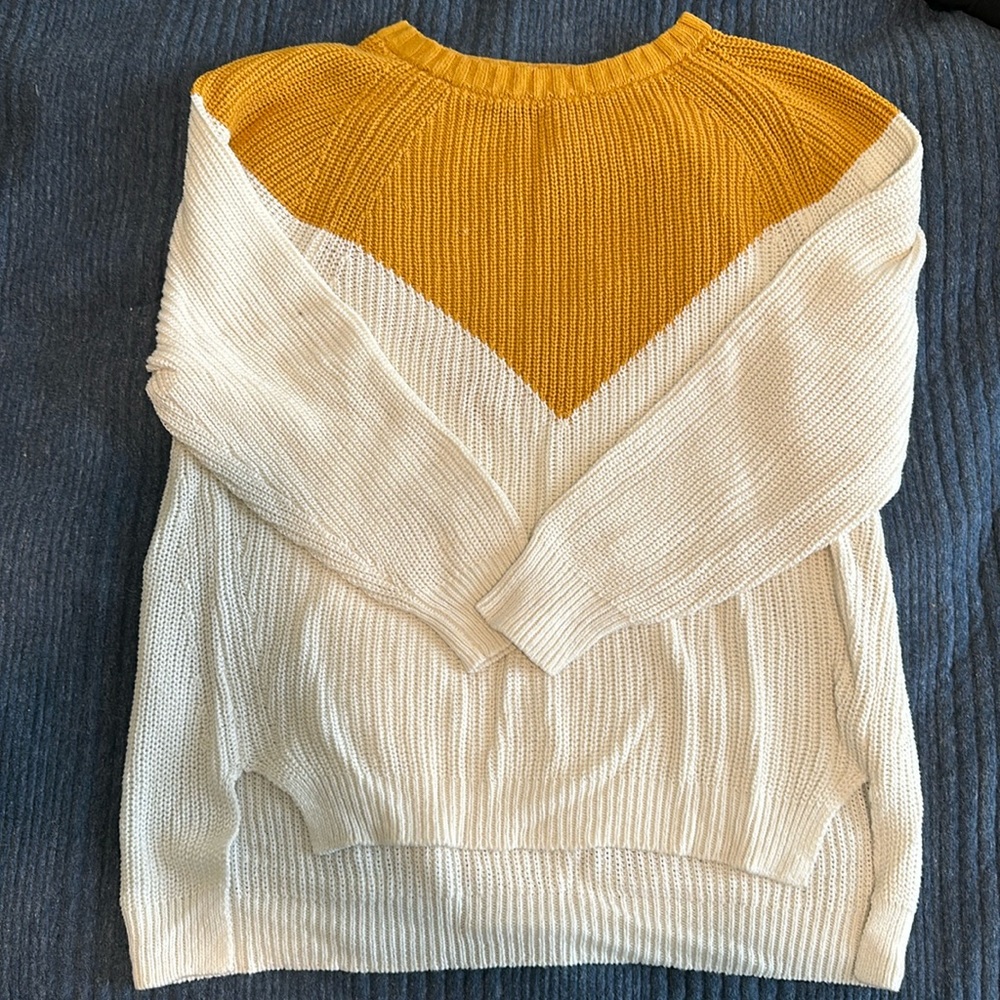 Express Orange and White Color Oversized Sweater Size XS